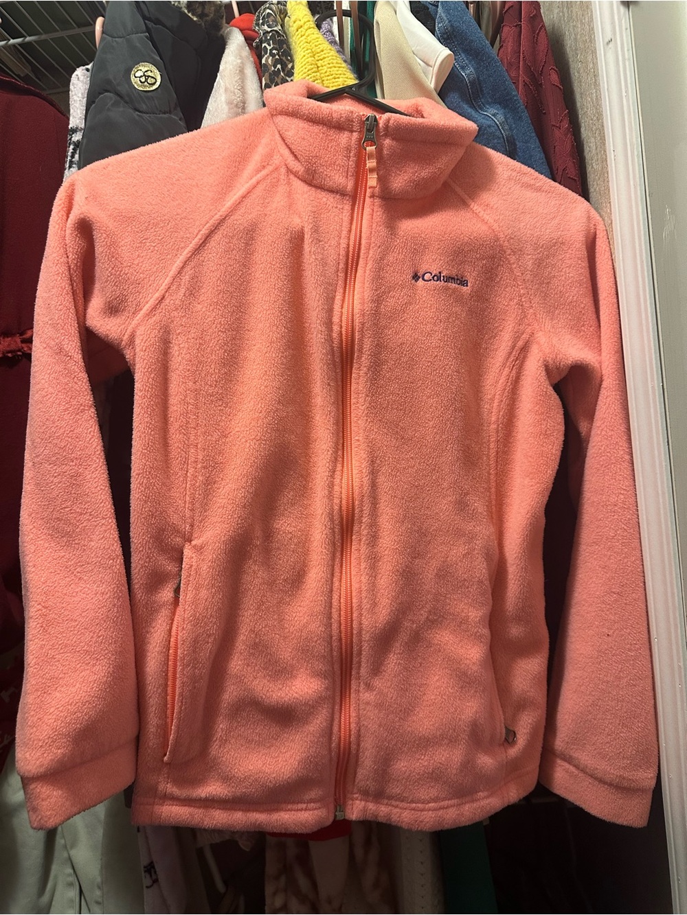 Columbia Coral-Peach Full-Zip Fleece Jacket